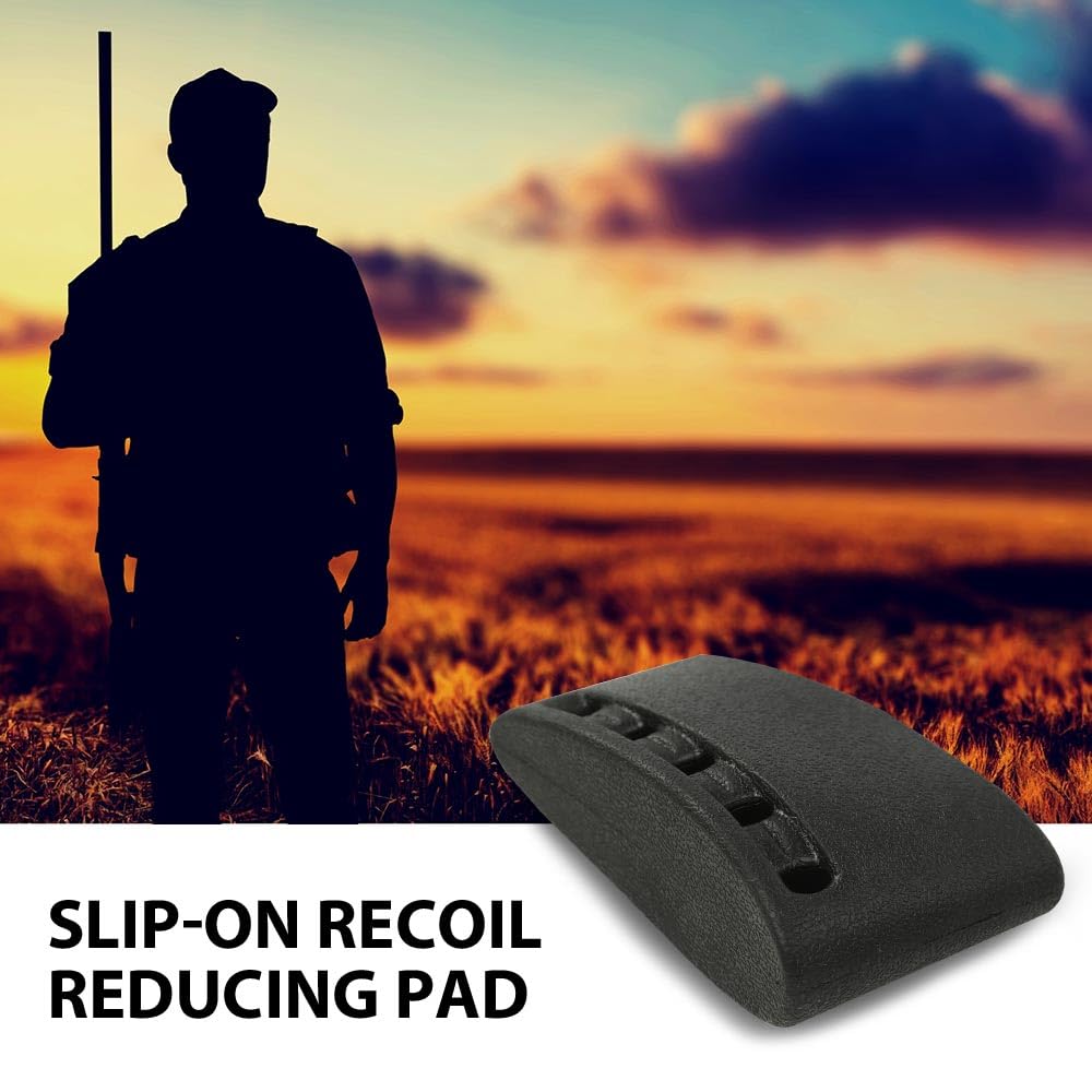 G-PLUS Black Synthetic Latex Rubber Slip-On Recoil Reducing Pad for Shotgun Recoil Pad Large for Gun Stocks