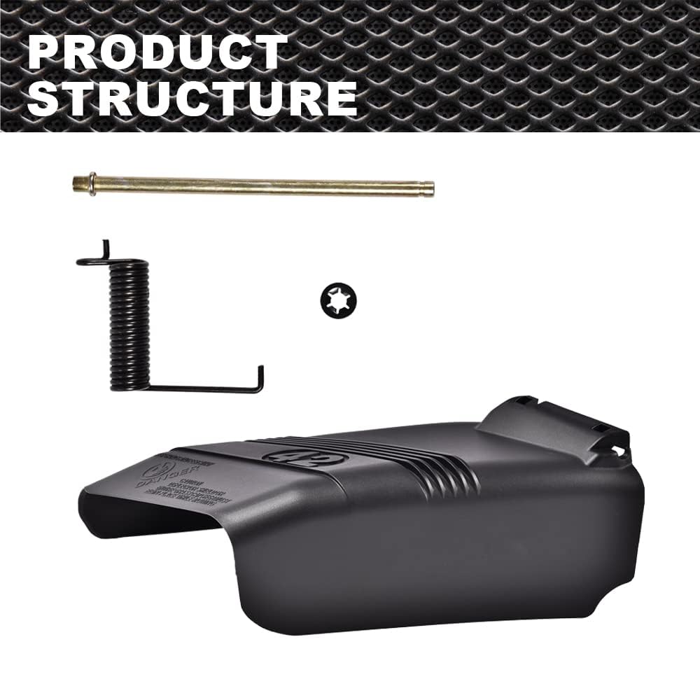 G-PLUS 1PC 42" Deflector Shield W/Mounting Hardware Chute Cover Black Compatible with Craftsman,Mower Deck Deflector Shield Kit
