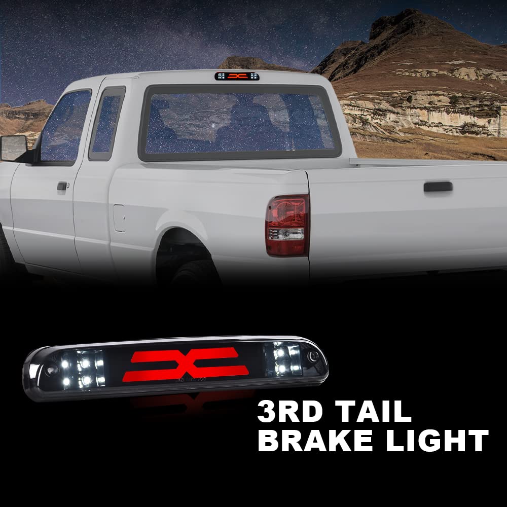 G-PLUS LED Third Type X High Mount Brake Stop Light Compatible with 1993-2011 Ranger 1999-2016 F250 F350 F450 F550 Super Duty 1995-2003 Mazda B2300 B2500 B3000 B4000 CC3Z13A613B