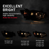 G-PLUS Headlights Compatible with Mazda CX-5 2013-2016 Headlamps LH+RH Set,Fit for w/Factory Halogen Headlight Models Only. Clear Lens Black Housing Amber Reflector,faros delanteros