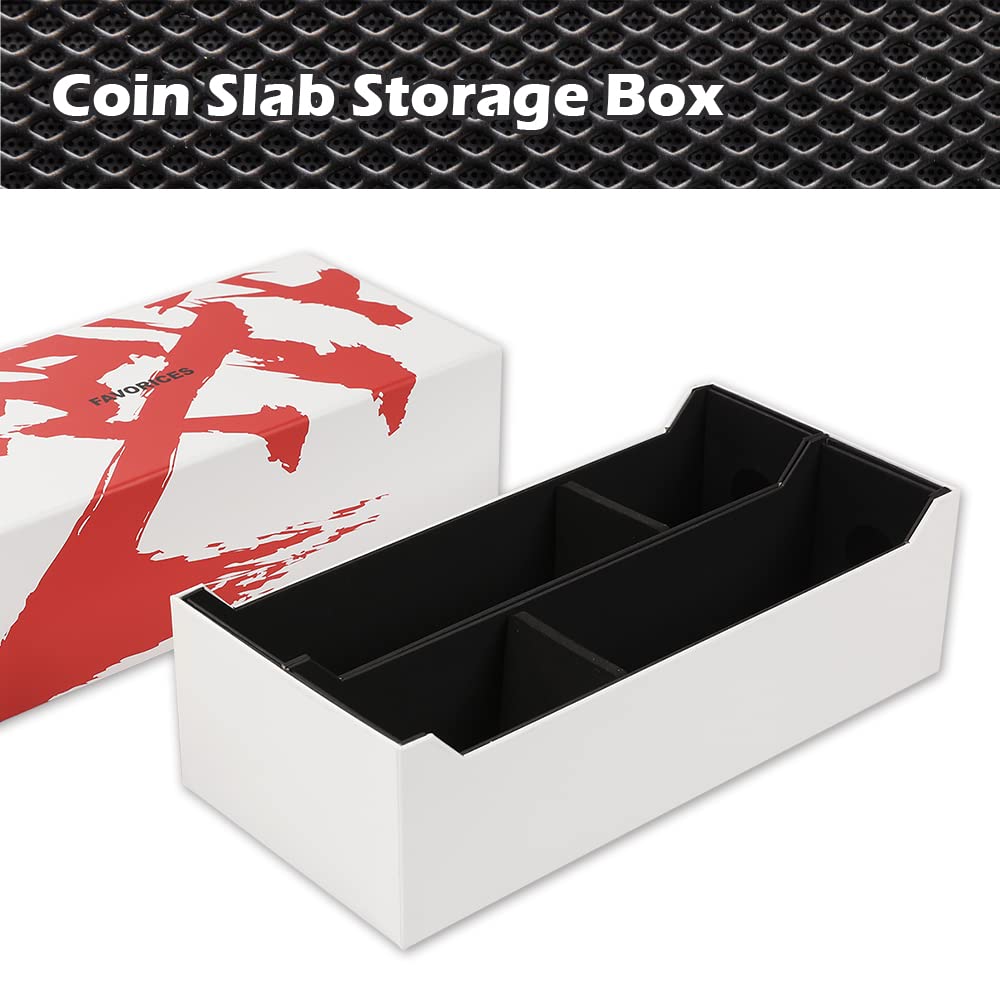 G-PLUS Coin Slabs Storage Box INTERCEPT Shield for 50 Certified Coins Holders (White)