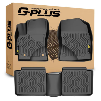 G-PLUS Floor Mats Compatible with Toyota Corolla 2014-2019 W/Automatic Transmission, 1st & 2nd Row Full Set, All Weather Protection TPE Floor Liners Black
