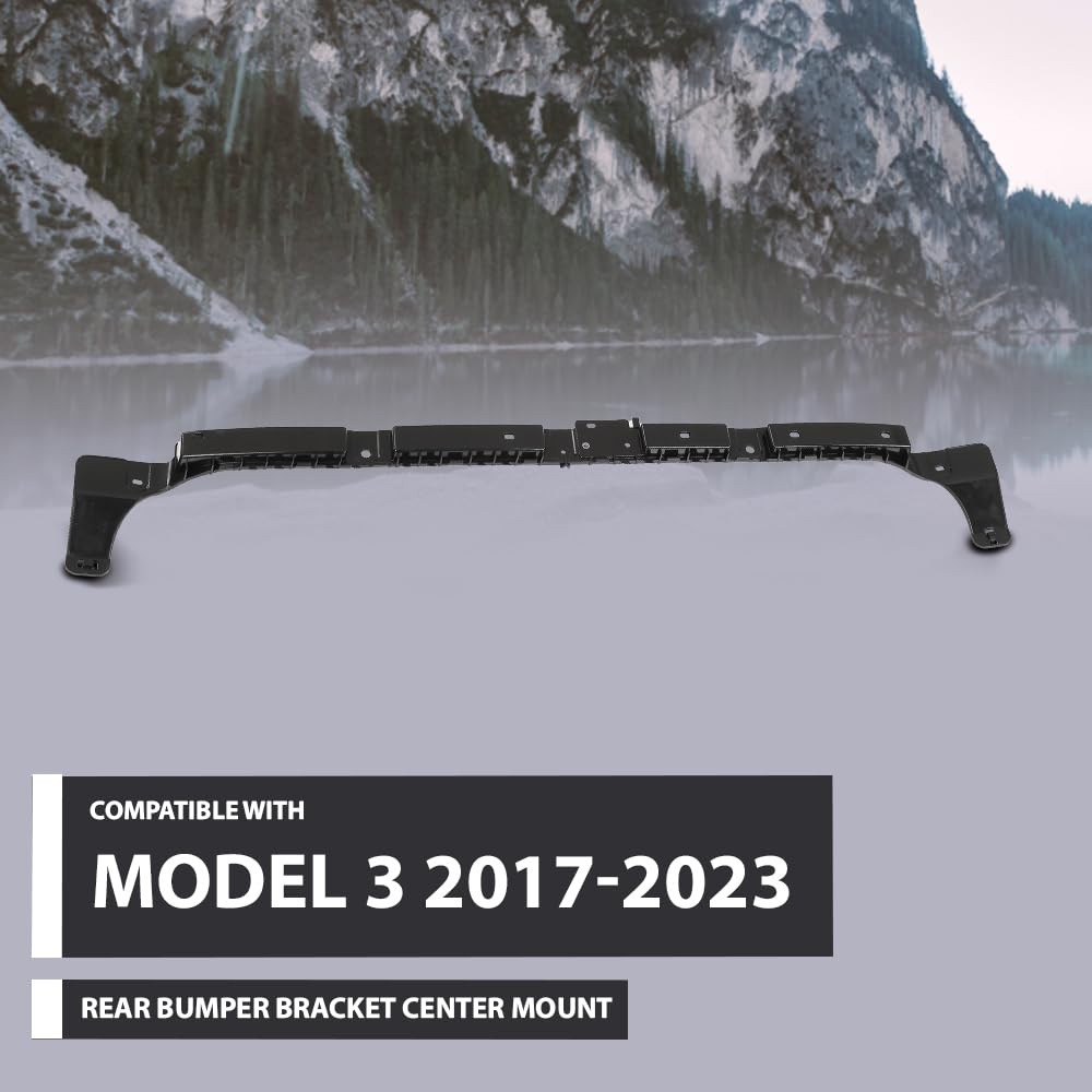 G-PLUS Rear Bumper Bracket Center Mount Compatible with Tesla Model 3 2017-2023 112119100E, 1121191-00-E, 1121191 00 E Black