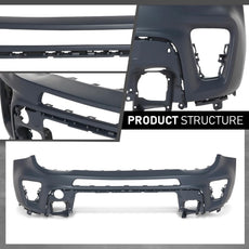 G-PLUS Front Upper Bumper Cover for Jeep Renegade 2019-2022 Black Additional Angle