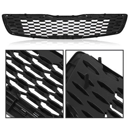 G-PLUS Front Upper Bumper Grille Grill Chrome & Black Compatible with Kia Forte5 Hatchback EX LX 2017 2018 86350-A7810, 86350A7810, 86350A7830, 86350-A7830