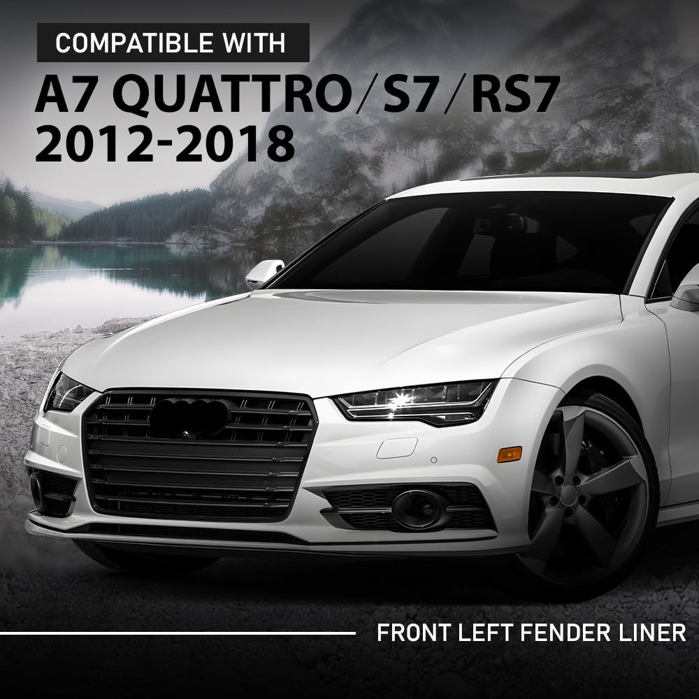 G-PLUS Front Left Fender Liner Compatible with Audi A7 Quattro S7 RS7 2012-2018 4G8821171D
