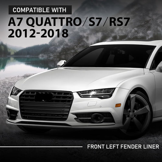 G-PLUS Front Left Fender Liner Compatible with Audi A7 Quattro S7 RS7 2012-2018 4G8821171D