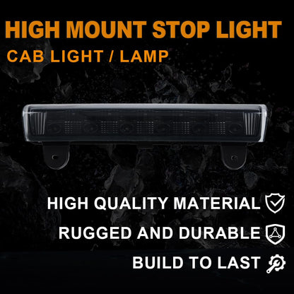 G-PLUS LED Third Brake Cargo Light Compatible With 2000-06 Chevy Suburban Tahoe GMC Yukon(ONLY For Liftgate Rear Doors),3RD Stop Tail Lamps (LED Chrome Housing Smoky Lens)