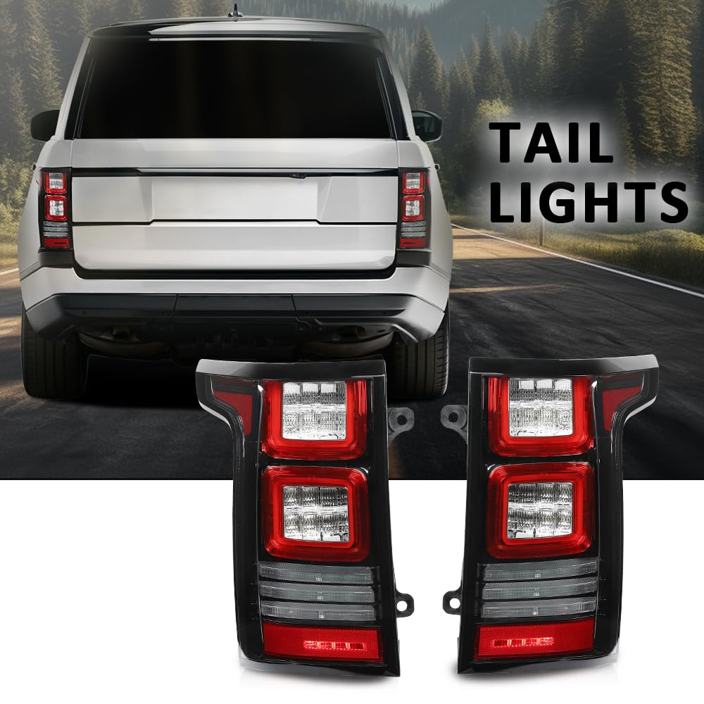G-PLUS LED Tail Lights Rear Brake Lamp Compatible with Range Rover 2013-2017 Left Driver & Right Passenger Side Tail Lamps LR061659, LR055106 Luces Traseras Rear Brake Lamps Assembly