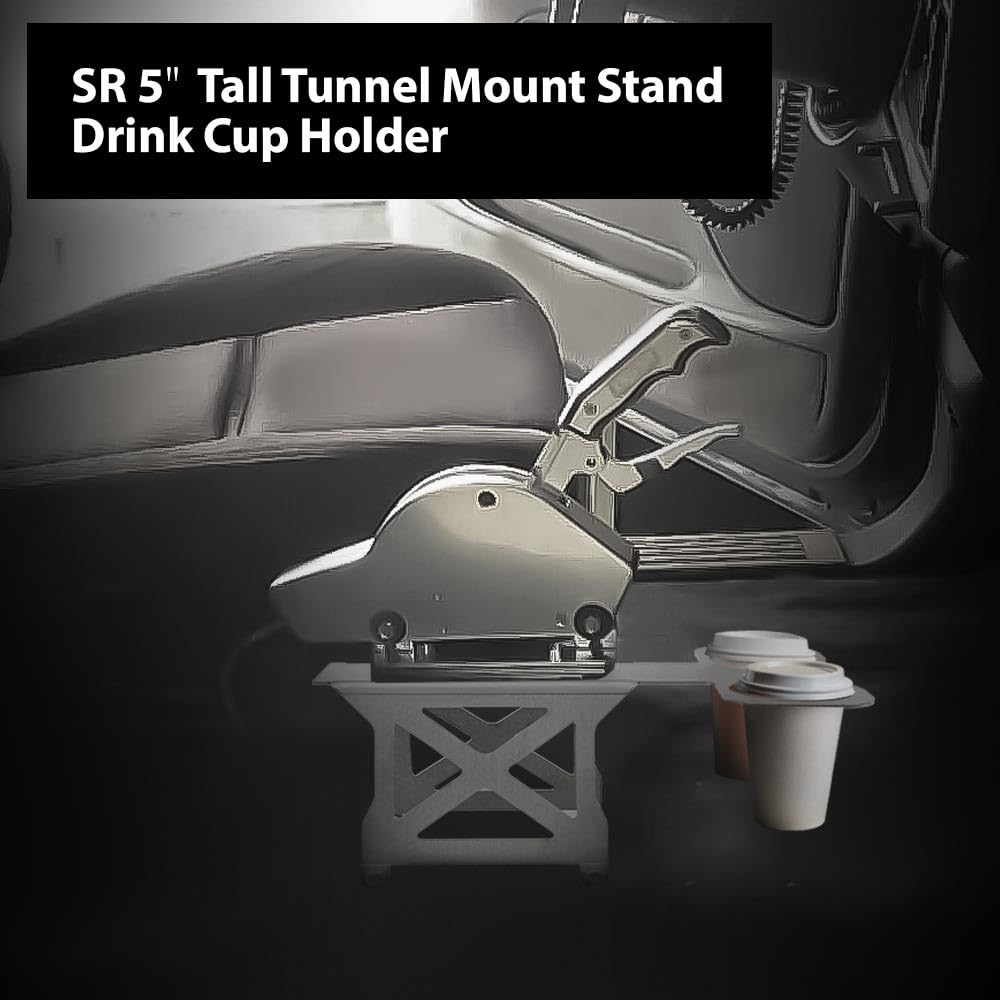 G-PLUS 5" Tall Tunnel Mount Stand Drink Cup Holder Compatible with B&M Ratchet Shifter Mega Shifter TCI
