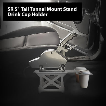G-PLUS 5" Tall Tunnel Mount Stand Drink Cup Holder Compatible with B&M Ratchet Shifter Mega Shifter TCI
