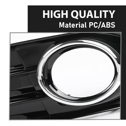 G-PLUS Front Bumper Fog Light Grille Cover Compatible with Audi A3 8P S-Line 2009-2012,Only Fit for S-Line Bumper 8P0807682, 8P0807681