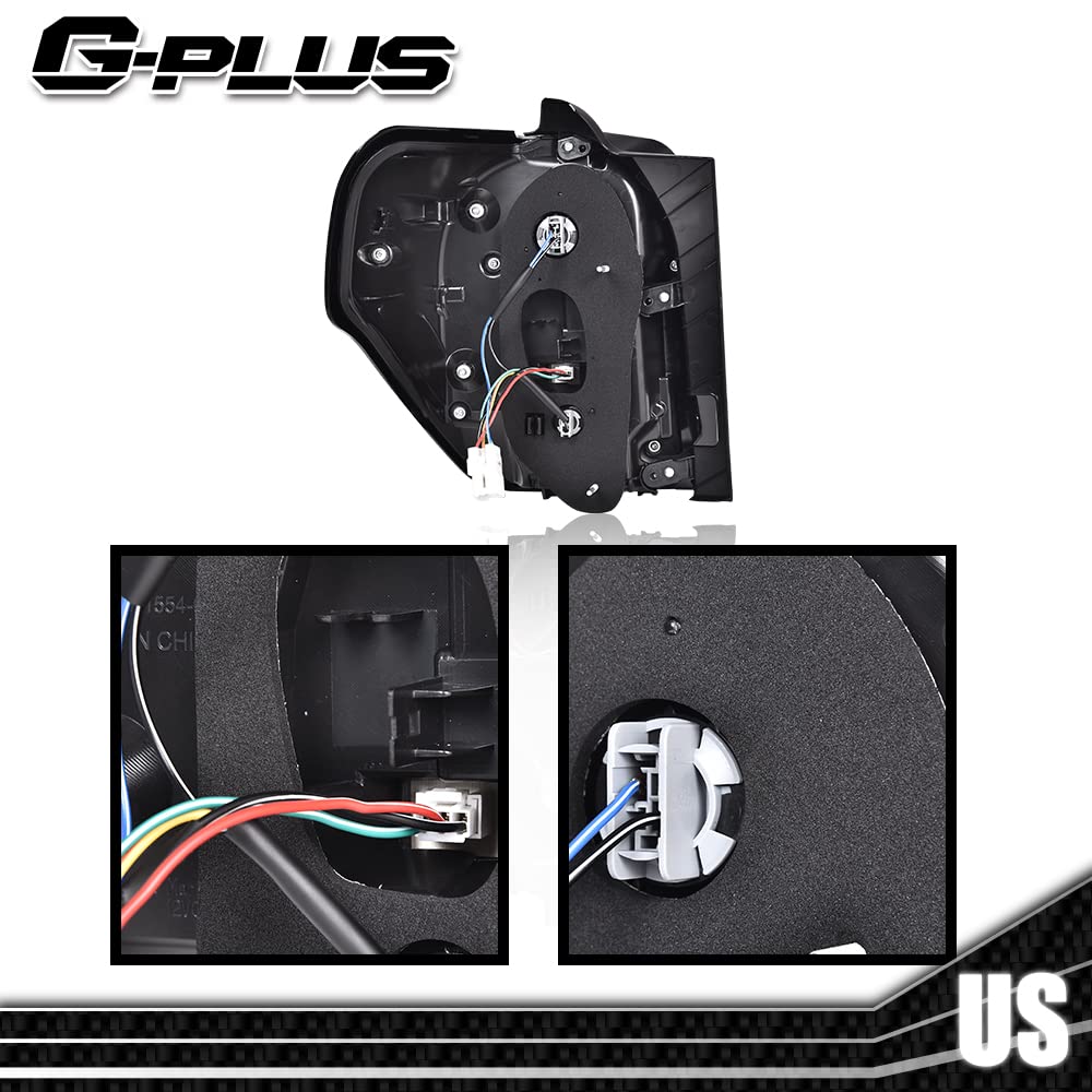 G-PLUS Tail Light Compatible With 2016 2017 2018 Nissan Altima S/SV/SL 4-Door Sedan DC 12V,(NOT Fit Altima SR Model), Brake Rear Lamp Chrome Housing,Driver Side (Left) Luces TraserasAssembly