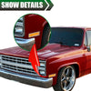 G-PLUS Front Side Marker Lights Assembly Compatible With 1981-1991 Chevy Blazer/GMC Jimmy C/K R Pickup,915557,915558 Side Chrome Bezel Marker Lamps Pair (Orange Lens)