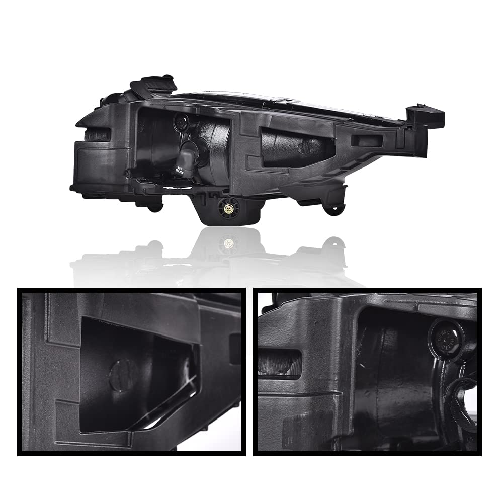 G-PLUS Front Bumper Fog Light Assembly Compatible with Sonata 2011 2012 2013 Driving Fog Lamps 92201-3Q000 92202-3Q000 HY2593134 HY2592134