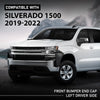 G-PLUS Front Bumper End Cap Extension Trim Left Driver Side Compatible with Chevy Silverado 1500 2019-2022 Replacement for GM1016110
