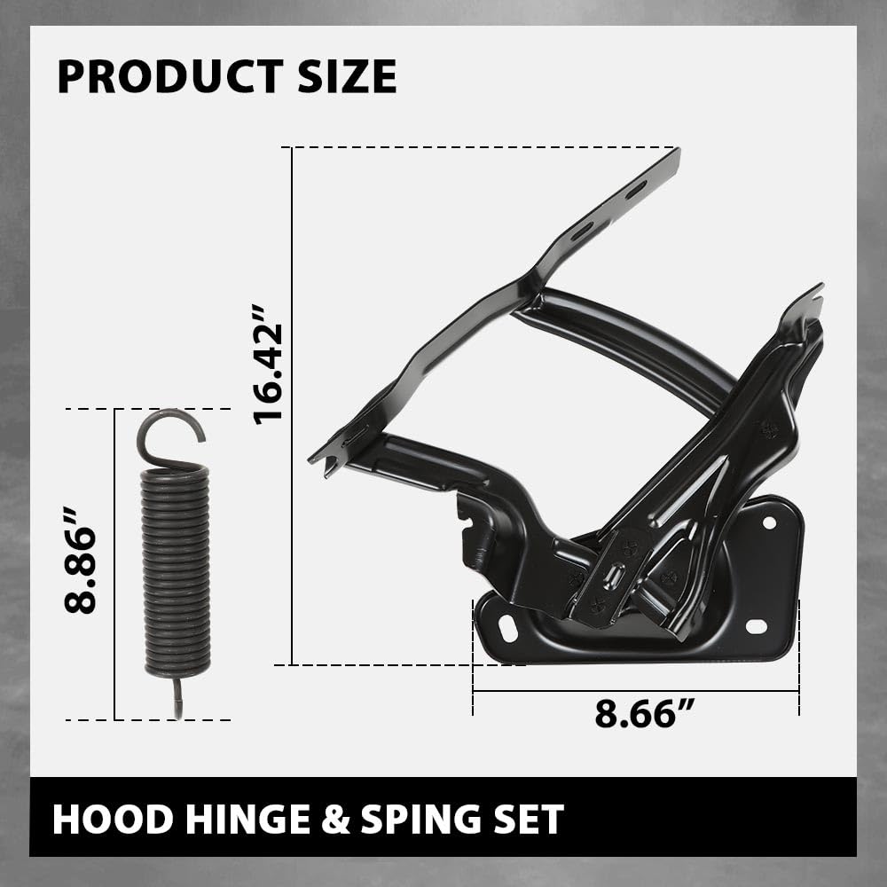 G-PLUS Hood Hinge & Sping Set Left and Right Compatible with Chevy GMC Truck 1973-1980 Suburban Blazer Jimmy