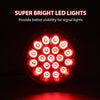 G-PLUS Clear Lens Red LED Light Marker Turn Signal Light Lamp w/Base universal