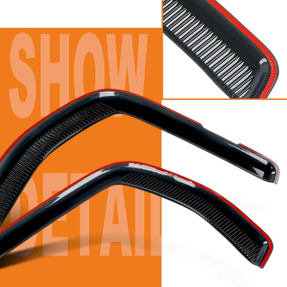 G-PLUS Tape-On Window Visors Deflector Rain Guard Compatible with Kenworth T680 T880 2012-2018 | High-Wind Resistant | Rain & Fog Protection | Clear View | Window Friendly | Smoky