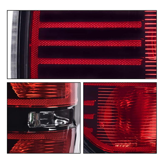 G-PLUS Left & Right Side Headlights Assembly & Tail lights Compatible with Ford F150 2009 2010 2011 2012 2013 2014 (Clear Lens Black Housing Amber Reflector Headlights + Tail lights)