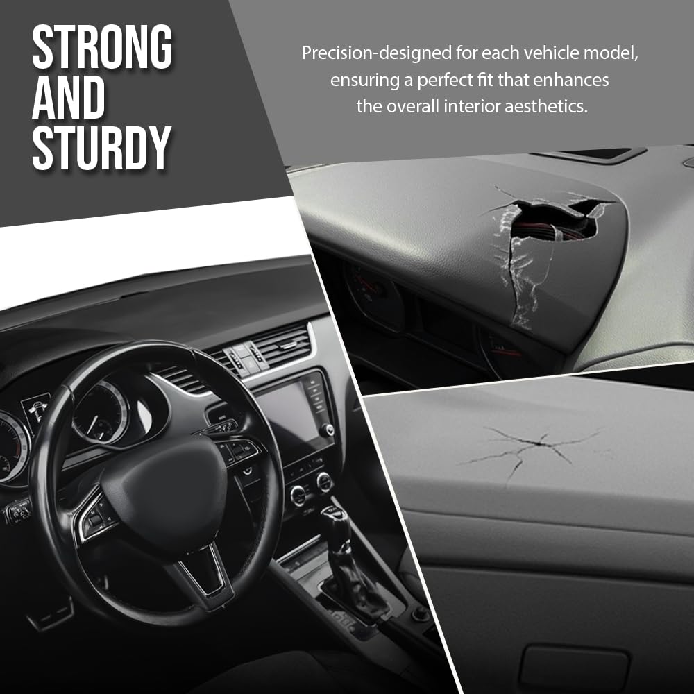 G-PLUS TPE Dash Board Instrument Panel Cover Compatible with Cadillac Escalade ESV 2007-2014/ EXT and Hybrid 2007-2013 Black