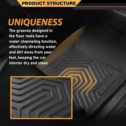 G-PLUS TPE 4PCS Floor Mats Cargo Liners Compatible with Honda CR-V CRV (Include Hybrid) 2023 2024 2025 All Weather Full Cover Protection 1st & 2nd & 3rd Row Floor Liners Accessories