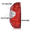 G-PLUS Rear Left Tail Light Assembly Compatible with Toyota Tundra 2014 2015 2016 2017 2018 2019 2020 2021 Left Driver Side Rear Lamp, Red Lens Chrome Housing, TO2800193, 815500C100