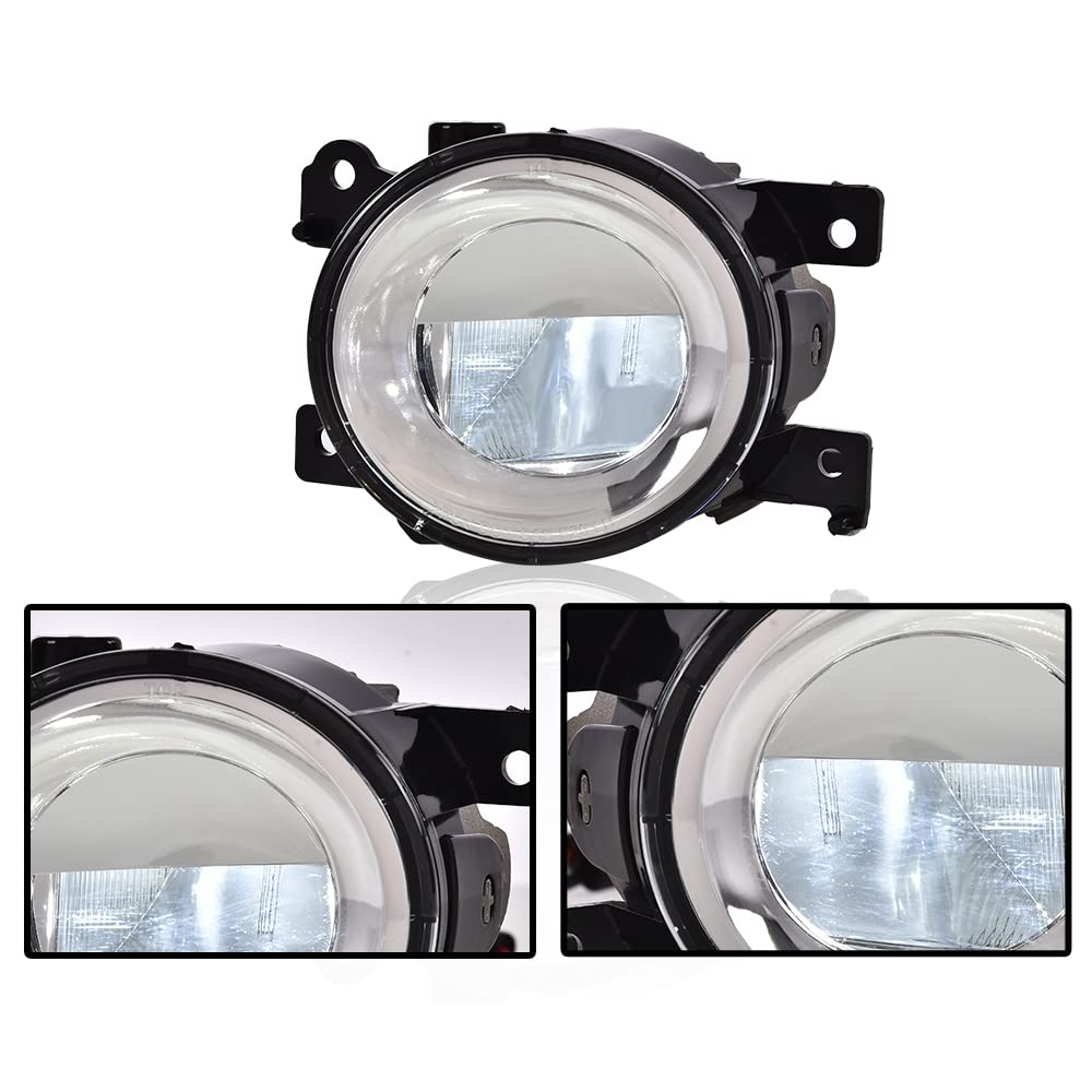 G-PLUS Clear LED Bumper Fog Lights Compatible with 2019-2021 Murano models only Front Bumper LED Fog Lamps Replacements Assembly 2pcs Driver & Passenger Side