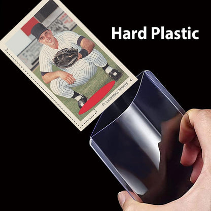 G-PLUS 25PCS 3"X4" Top Loads Card Sleeves, Hard Plastic Baseball Card Protectors,Sportcards Football Game Cards Card Holder, Clear Collecting Trading Card Sleeves 1.5MM