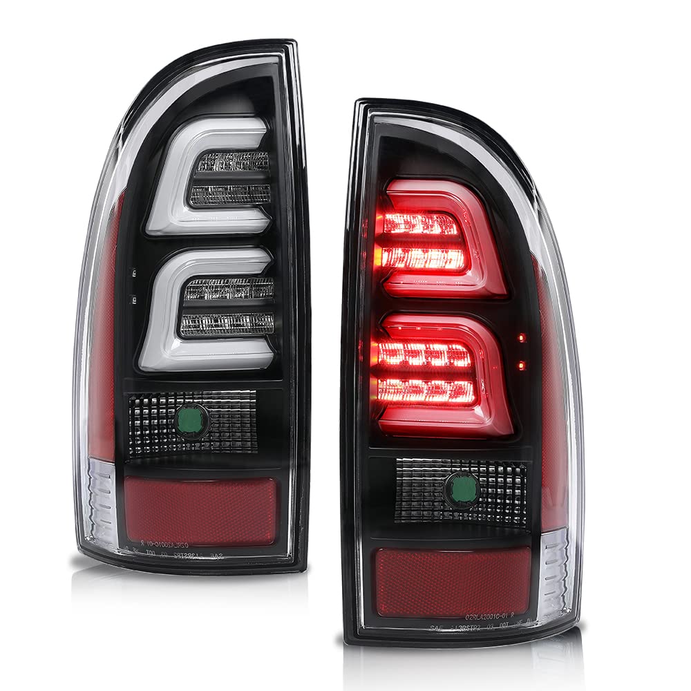 G-PLUS LED Tail Lights Assembly Rear Brake Lamp Tube Bar Fit Toyota Tacoma 2005-2015 Brake Parking Tail Lamps Chrome 8155004150 Luces Traseras