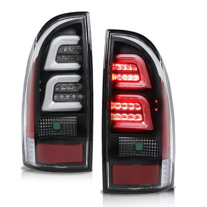 G-PLUS LED Tail Lights Assembly Rear Brake Lamp Tube Bar Fit Toyota Tacoma 2005-2015 Brake Parking Tail Lamps Chrome 8155004150 Luces Traseras