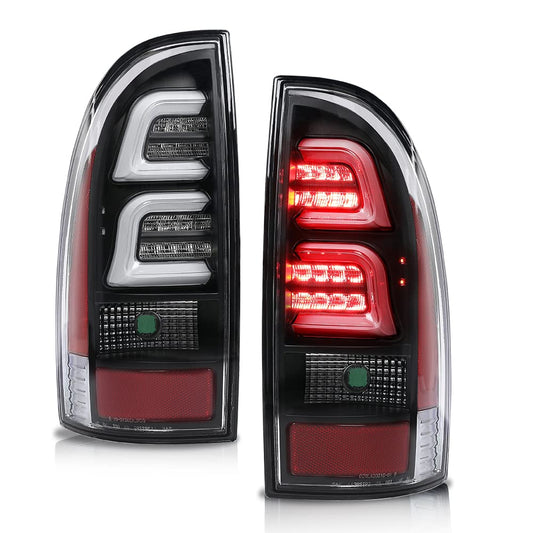 G-PLUS LED Tail Lights Assembly Rear Brake Lamp Tube Bar Fit Toyota Tacoma 2005-2015 Brake Parking Tail Lamps Chrome 8155004150 Luces Traseras