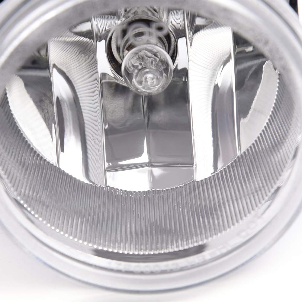 G-PLUS Front Bumper Fog Lights Compatible with 2010-2011 Dodge Grand Caravan Nitro / 2010-2013 Chrysler Town & Country / 2010-2012 Dodge Caliber Driving Fog Lamps Driver Or Passenger Side Clear Lens