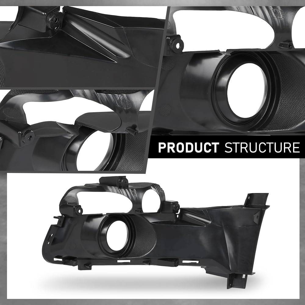 G-PLUS Pair Fog Light Cover Bezel, Compatible with Ford Mustang 2015-2017, LH Driver & RH Passenger Side 2PCS, FR3Z17E811BA, FR3Z17E810BA