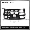 G-PLUS Truck Dash Bezel Panel with A/C Wiper Switch Hole Lower Cover Compatible with Chevy GMC Truck Blazer Suburban 1981-1983 Black 14023004