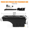 G-PLUS Truck Bed Storage Box Tool Box Right Passenger Side Compatible with Toyota Tundra 2007 2008 2009 2020 Black Rear Tool Box