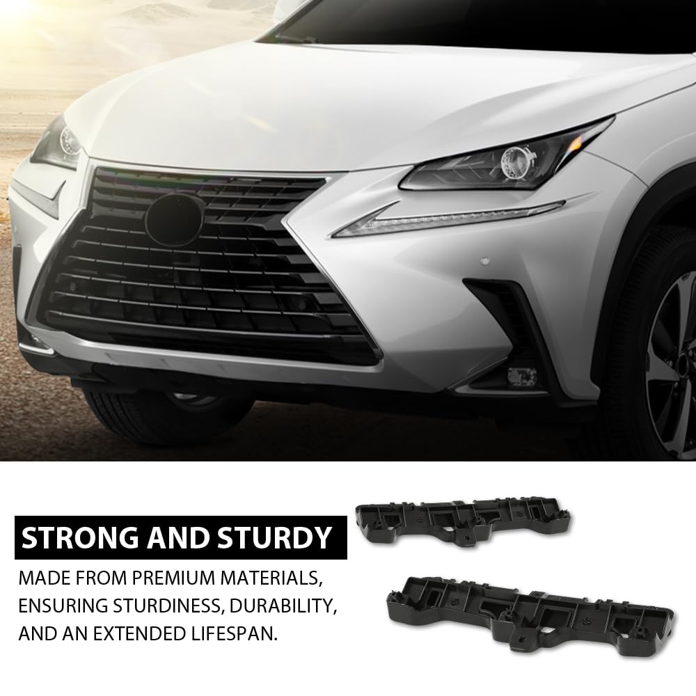 G-PLUS Front LH RH Bumper Bracket Set Compatible with LX NX300 NX300h 2018-2021,Fit For Models With F Sport Package 5253378020, 5253478020