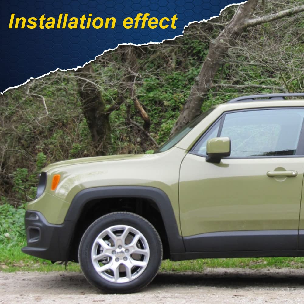 G-PLUS Front Left Fender Flares Compatible with Jeep Renegade 2015-2021 Wheel Cover Protector Wheel Opening Molding Arch Trim 5XB67LXHAA, CH1790104 Black