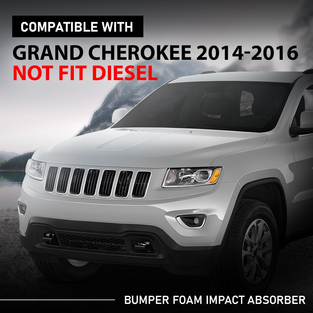 G-PLUS Front Bumper Foam Energy Impact Absorber Compatible with Jeep Grand Cherokee 2014-2016,Not Fit Diesel 68223471AA