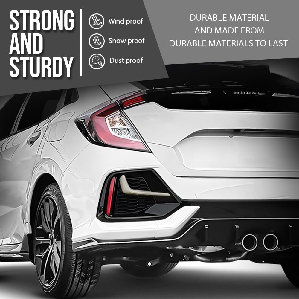 G-PLUS Rear Left Bumper Garnish Cover Compatible with Honda Civic Hatchback 2020 2021 71518-TGG-A50ZB, 71518 TGG A50ZB Black