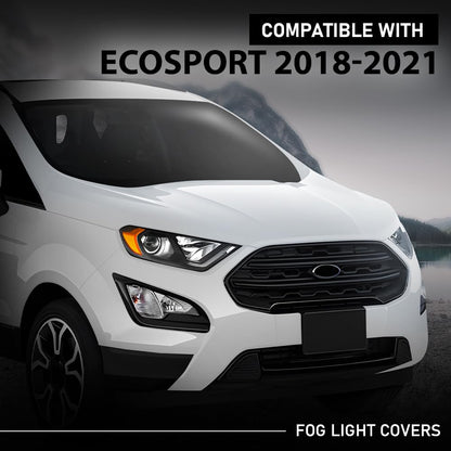 G-PLUS Pair Front Bumper Fog Light Lamp Cover Bezel, Compatible with Ford EcoSport 2018-2021, LH Driver & RH Passenger 2PCS, FO1038179, FO1039179