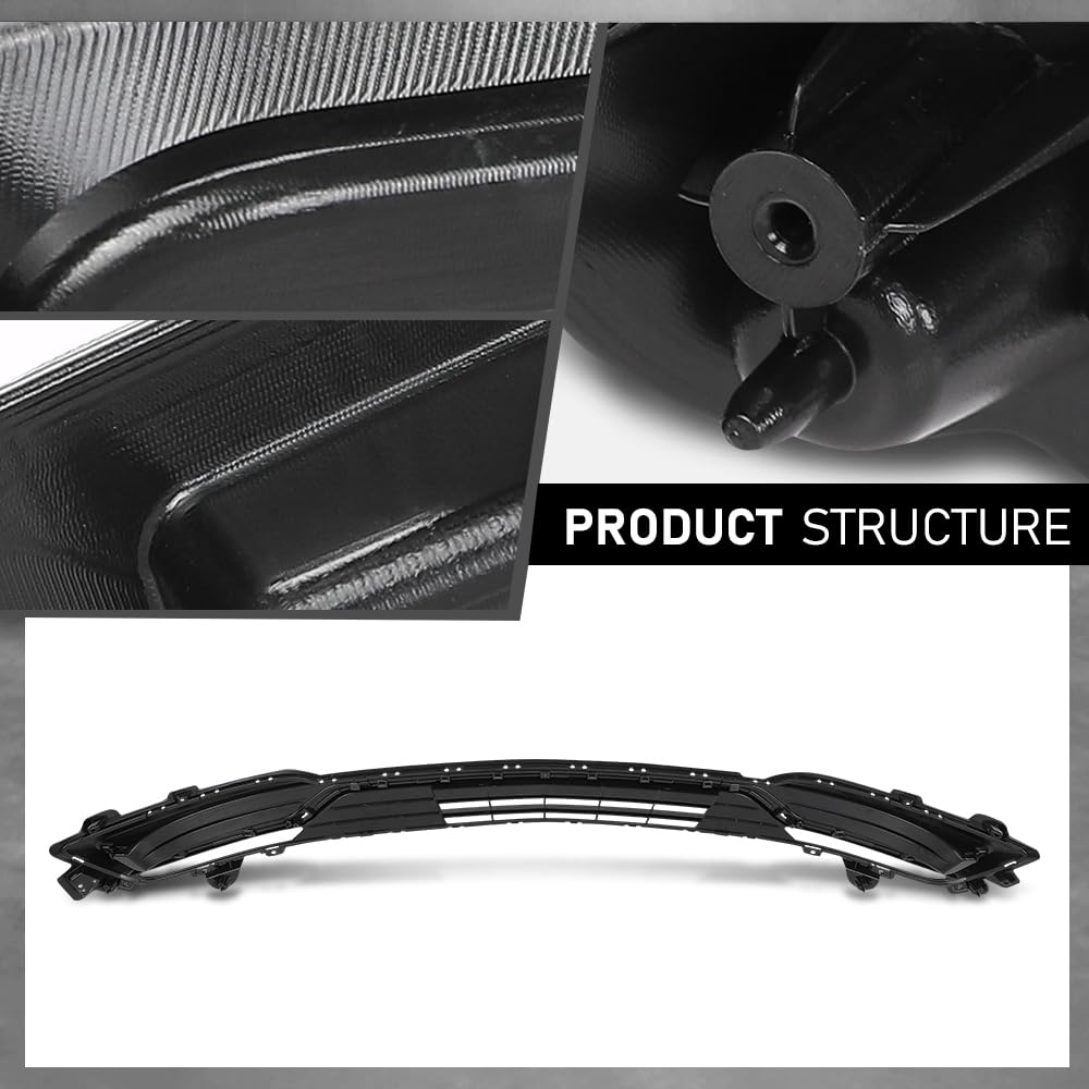 G-PLUS Front Lower Bumper Face Bar Grille, Compatible with Lincoln MKX 2016-2018, FA1Z17B968AA, A0456A0005