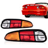 G-PLUS Tail Light Compatible with Chevy Camaro 1993-2002(3 PLUG),NOT Fit 2-Door Tail Lamps Yellow & Red & Clear Lens Halogen Black Housing 5976519 5976520 Luces Traseras Rear Brake Lamps Assembly