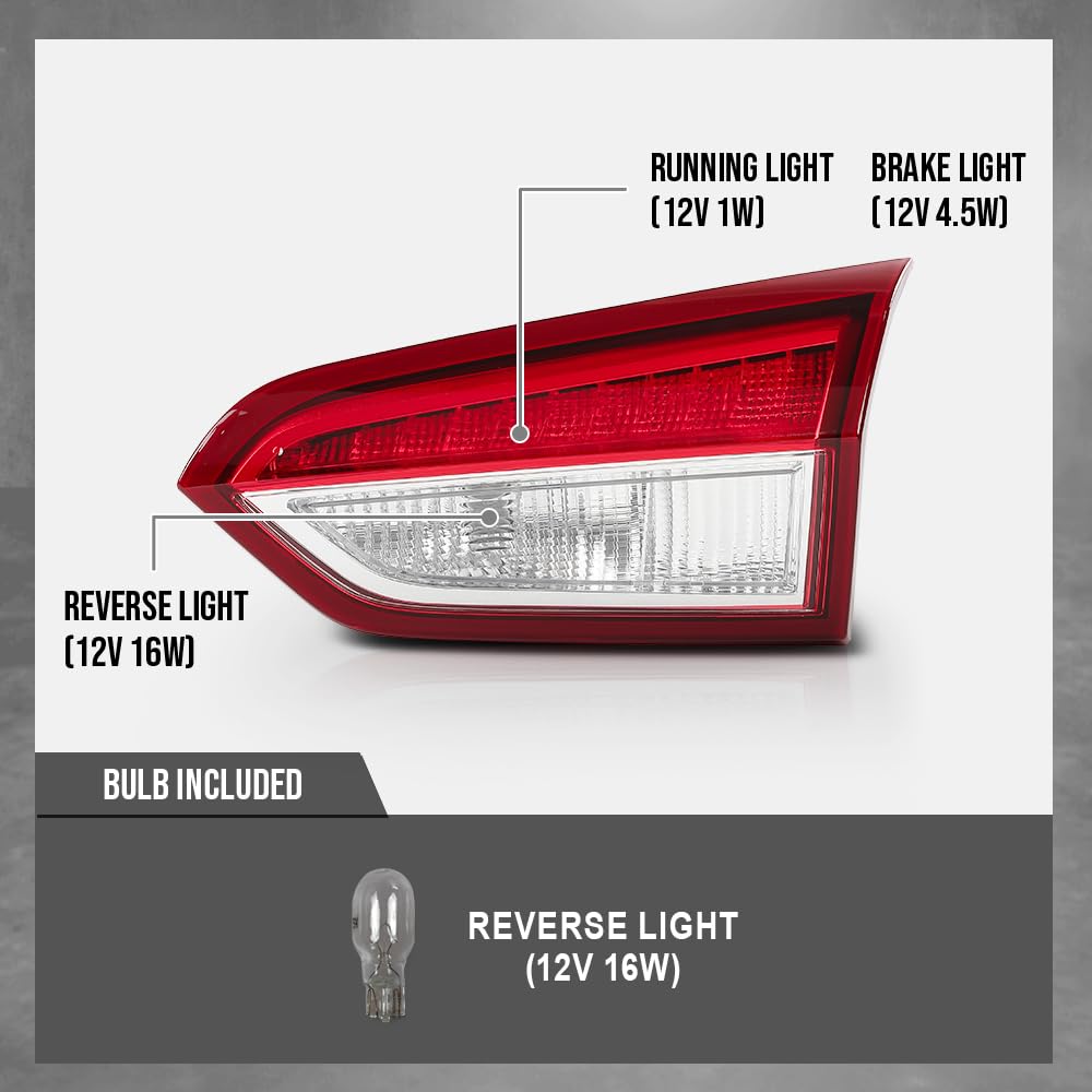 G-PLUS LED Inner Tail Light Passenger Right Side Rear Lamp Compatible with Buick Envision 2019-2020 Red