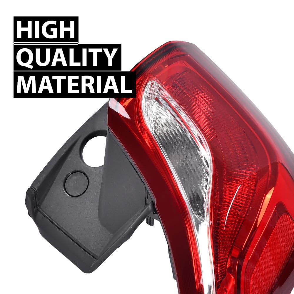 G-PLUS Rear Outer Left Tail Light Assembly w/Bulbs Compatible with Chevy Equinox 2018 2019 2020 Left Rear Brake Lamp Luces Traseras, GM2804132, 19418086, Red Lens