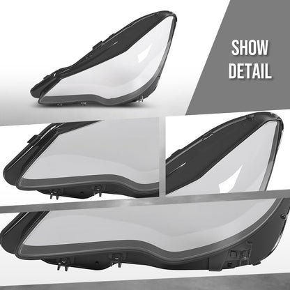 G-PLUS Headlight Lens Cover Compatible with Benz E-Class W207 C207 2014 2015 2016 Left & Right Front Headlamp Lens Cover Clear