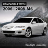 G-PLUS Headlight Headlamp Left Side Compatible with 2006-2007 Mazda 6 Mazdaspeed,Fit 2006-2008 Mazda 6 (submodel: i, S,GS, GT)