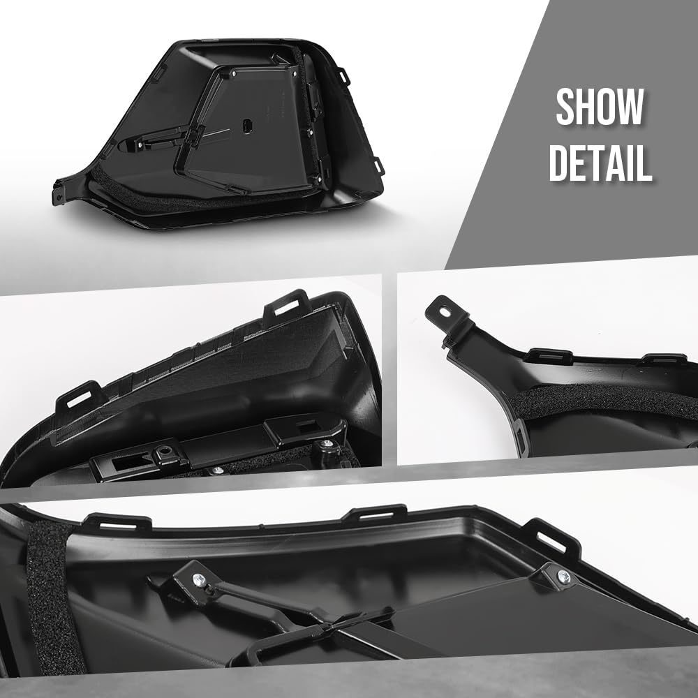 G-PLUS Bumper Trim Rear Left Side Compatible with Honda Civic 2020 2021 HO1138106, HO1138106C Glossy Black