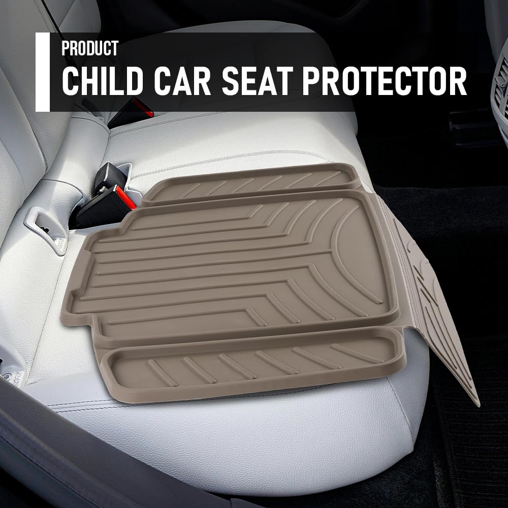 G-PLUS Child Car Seat Protector Compatible with Under virtually Any Rear or Forward-Facing Child car seat or Booster Brown