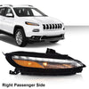G-PLUS LED DRL Parking Light Turn Signal Lamp With Bulbs Compatible with 2014-2018 Jeep Cherokee 68157102AQ Right Passenger Side